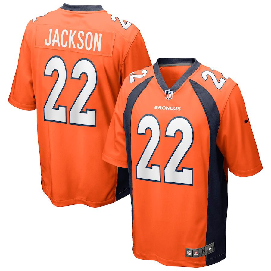 Men Denver Broncos #22 Kareem Jackson Nike Orange Game NFL Jersey
